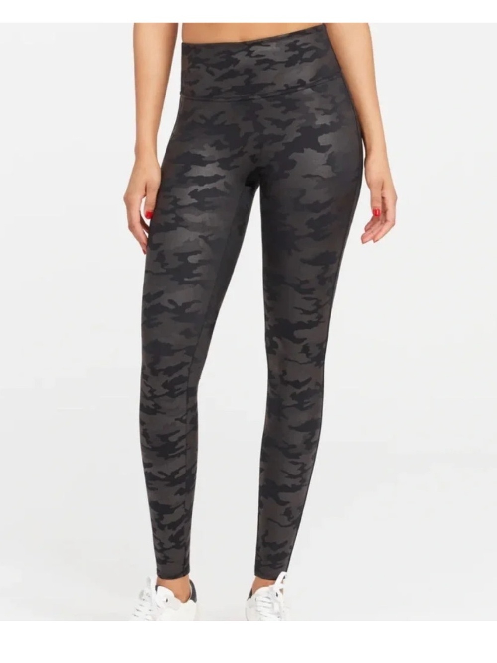 SPANX Black Camo High Rise Leggings Size Large